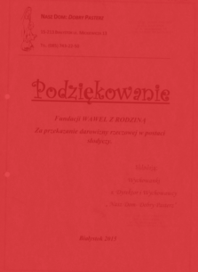 “Nasz Dom: Dobry Pasterz” w Białymstoku